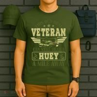 Hear a Huey a Mile Away Vietnam Veteran Uh1 Huey Helicopter T-Shirt thumb 6