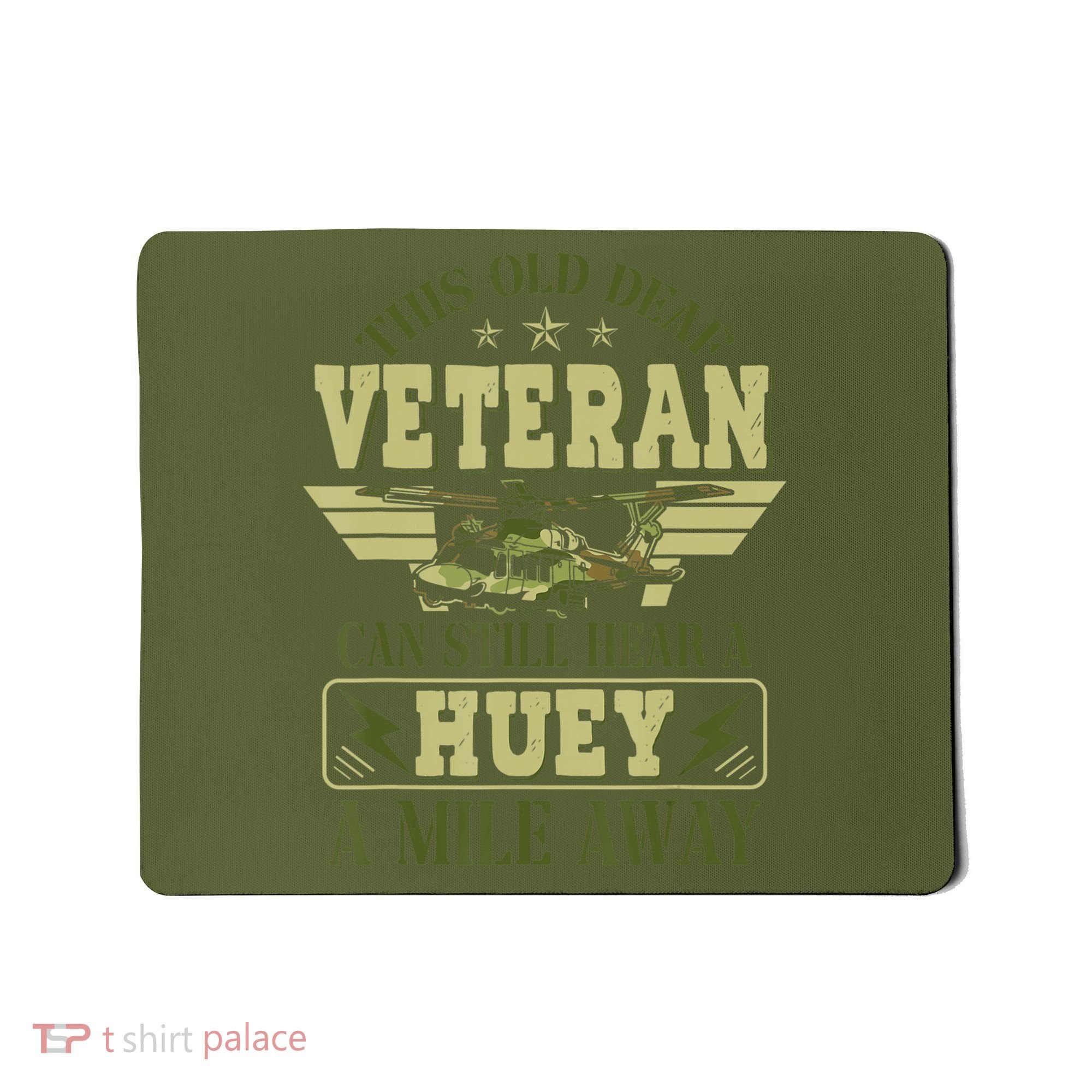 Hear a Huey a Mile Away Vietnam Veteran Uh1 Huey Helicopter Mousepad