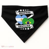 Half Argentinian Half Brazilian Argentina And Brazil USA-Made Doggie Bandana thumb 0