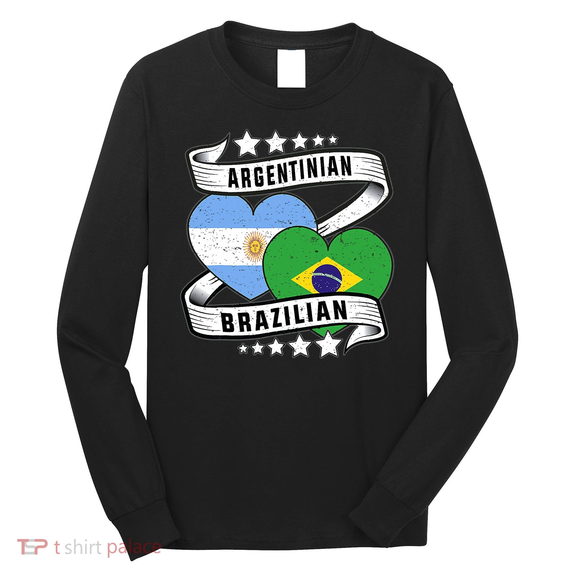 Half Argentinian Half Brazilian Argentina And Brazil Long Sleeve Shirt