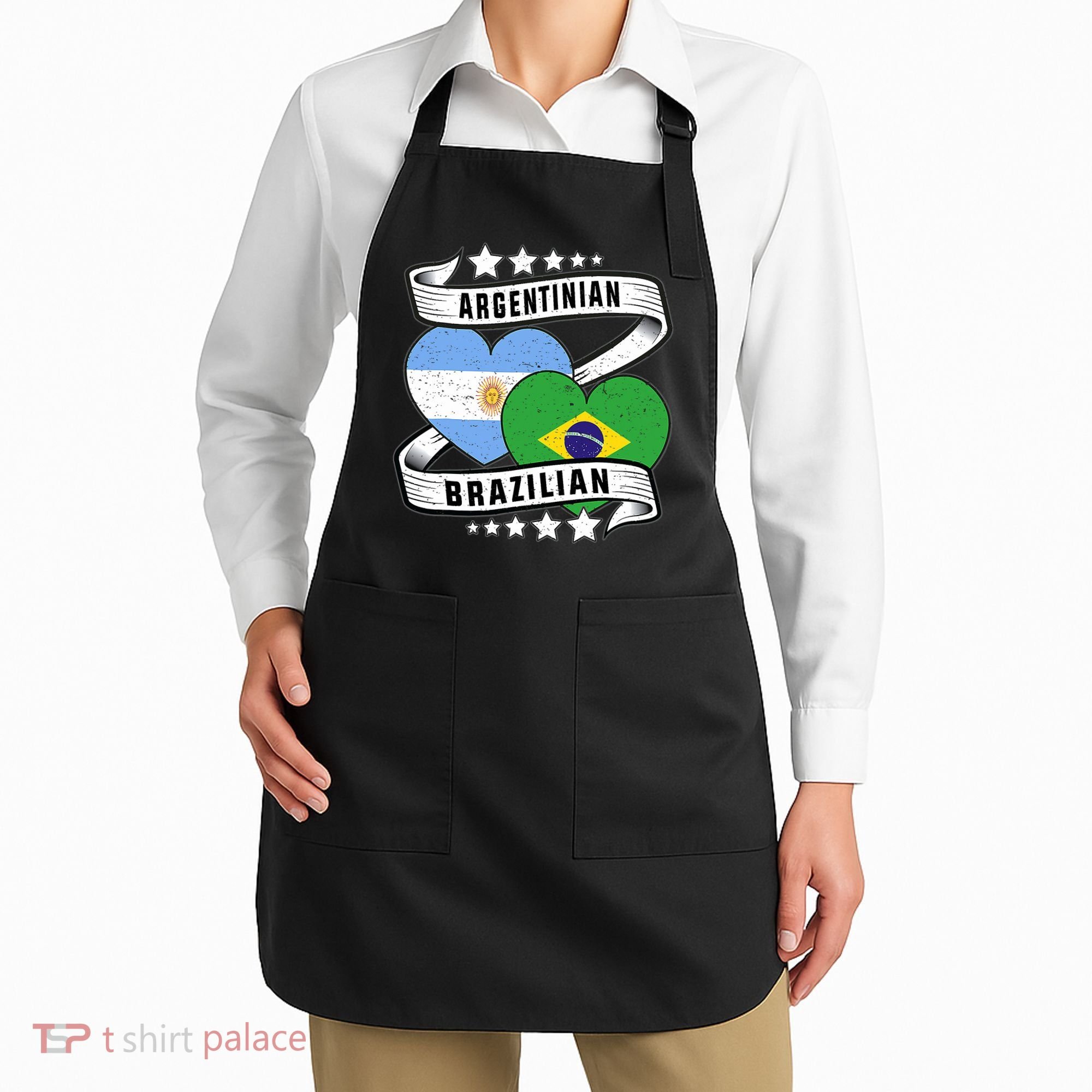 Half Argentinian Half Brazilian Argentina And Brazil Apron