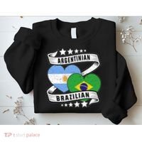 Half Argentinian Half Brazilian Argentina And Brazil Sweatshirt thumb 2