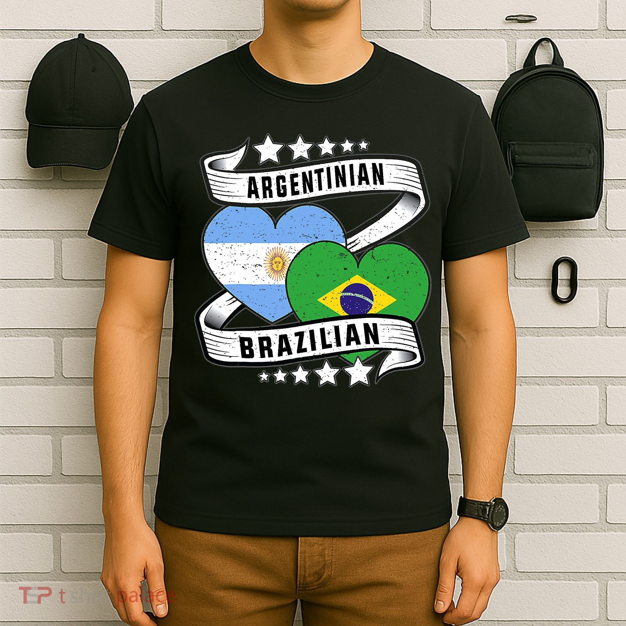 Half Argentinian Half Brazilian Argentina And Brazil T-Shirt