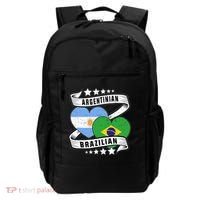 Half Argentinian Half Brazilian Argentina And Brazil Backpack thumb 0