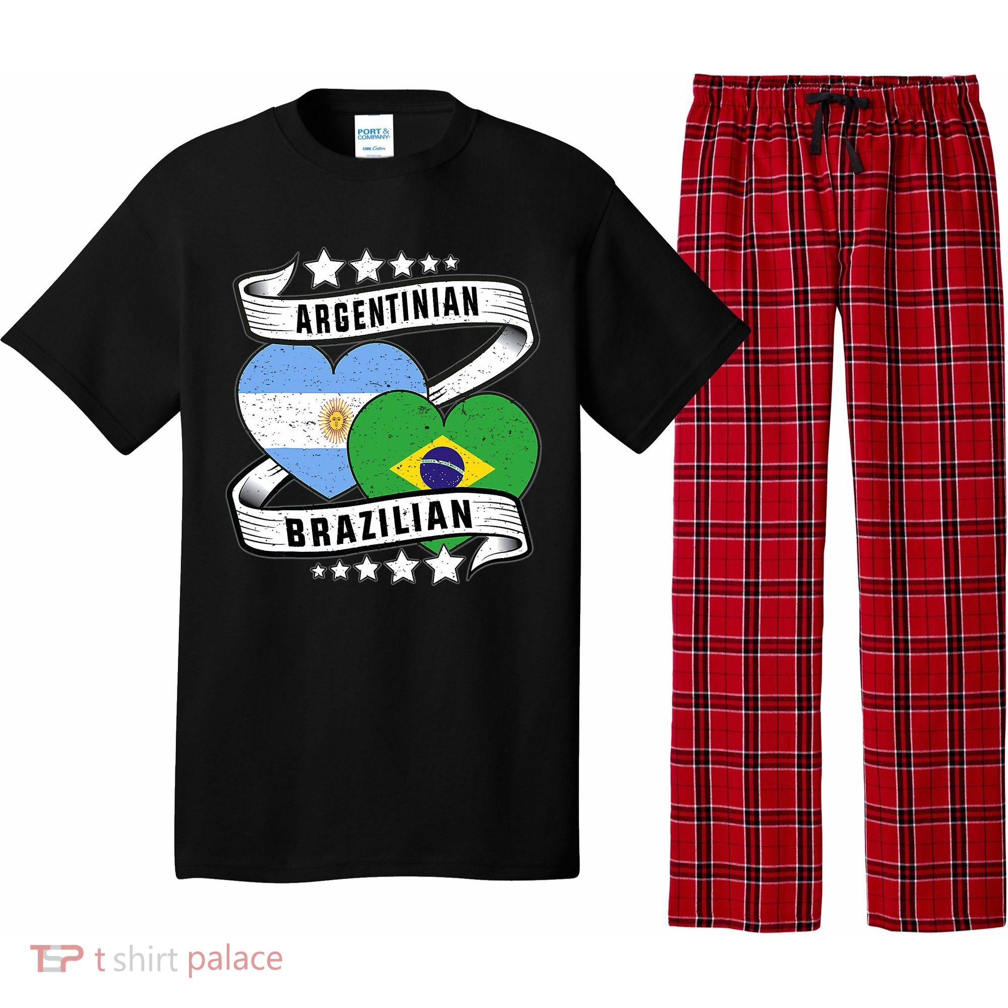 Half Argentinian Half Brazilian Argentina And Brazil Pajama Set