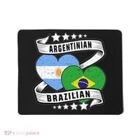 Half Argentinian Half Brazilian Argentina And Brazil Mousepad thumb 0