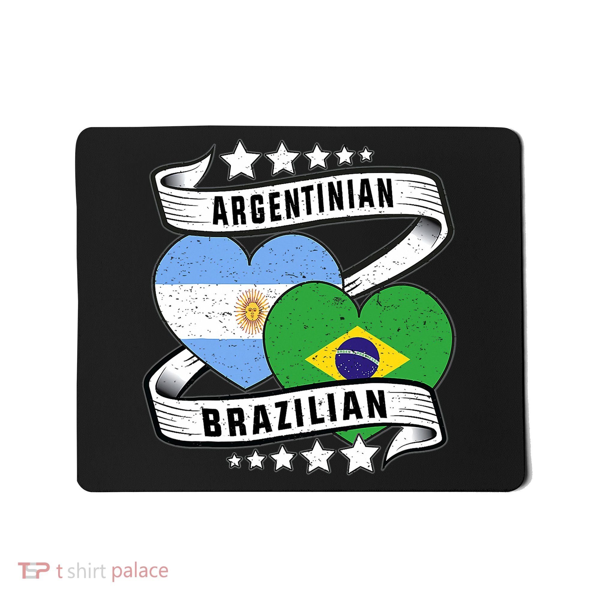 Half Argentinian Half Brazilian Argentina And Brazil Mousepad