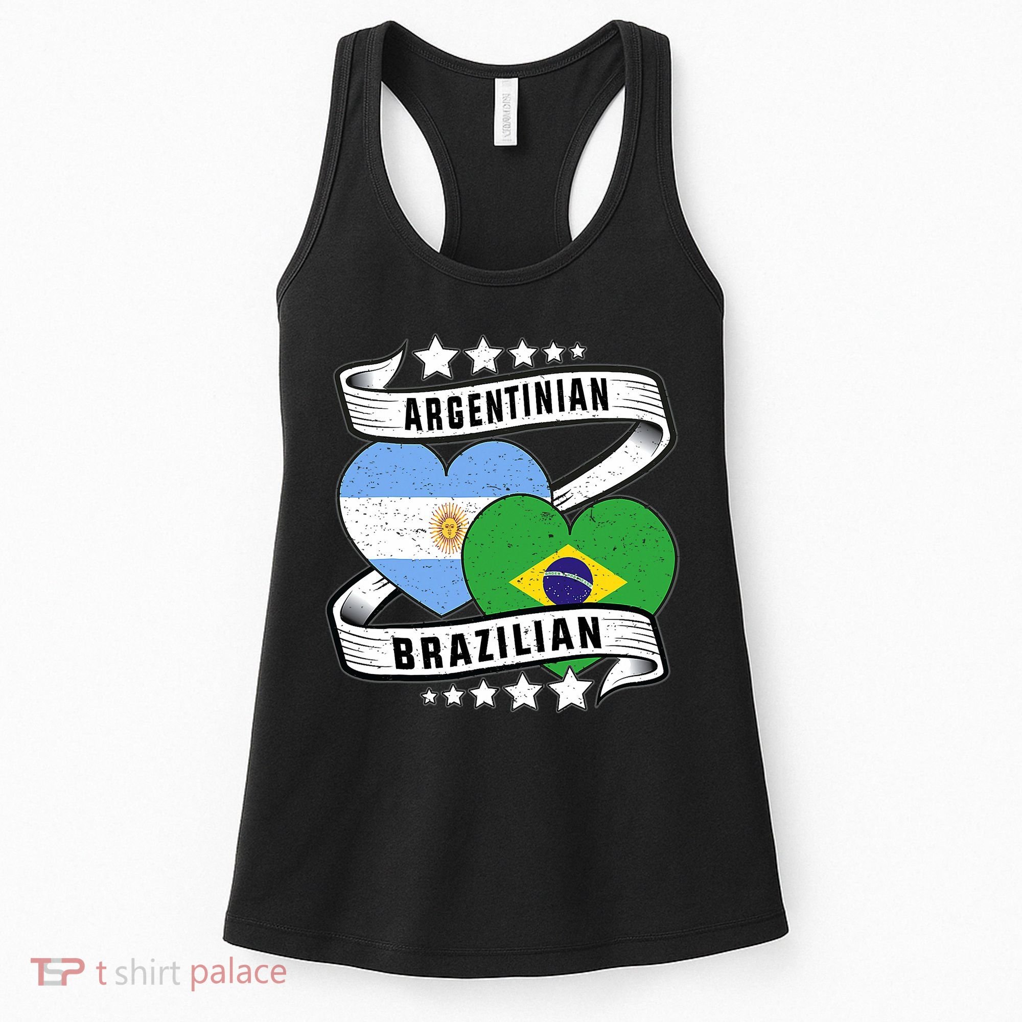 Half Argentinian Half Brazilian Argentina And Brazil Women's Tank Top