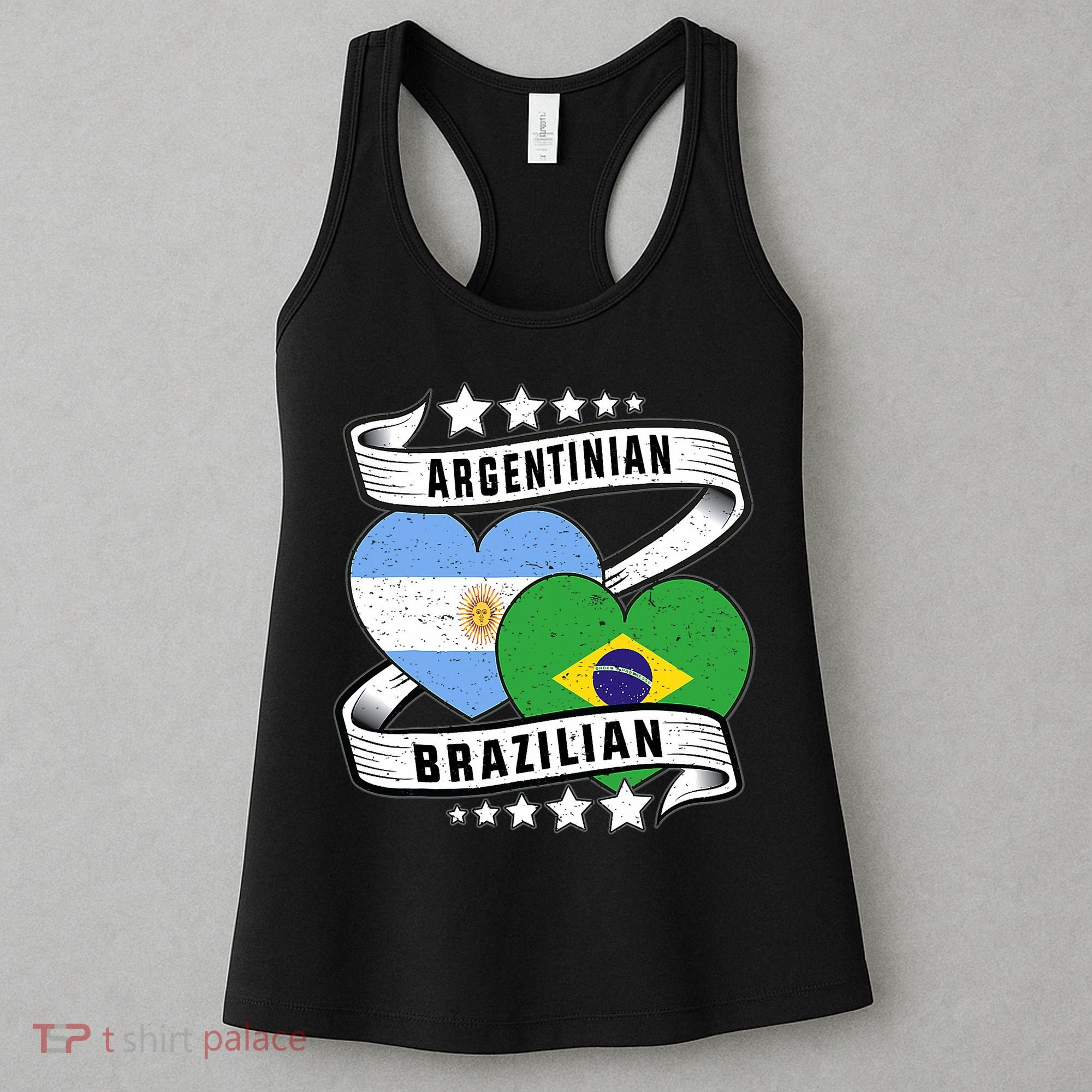 Half Argentinian Half Brazilian Argentina And Brazil Women's Tank Top