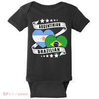 Half Argentinian Half Brazilian Argentina And Brazil Baby Bodysuit thumb 0
