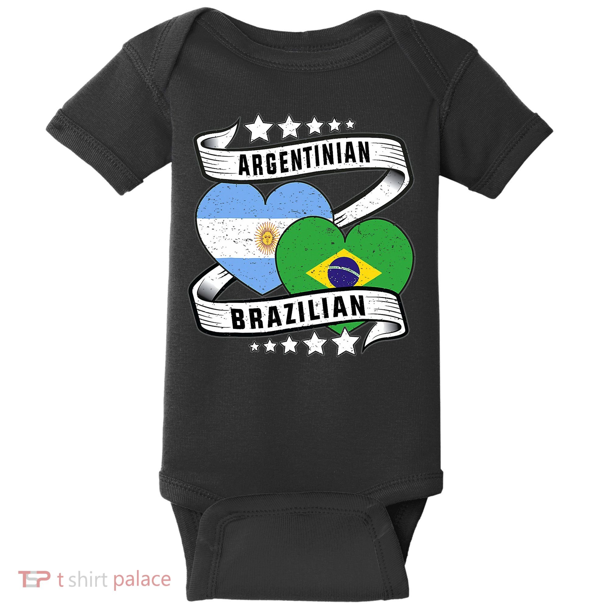 Half Argentinian Half Brazilian Argentina And Brazil Baby Bodysuit