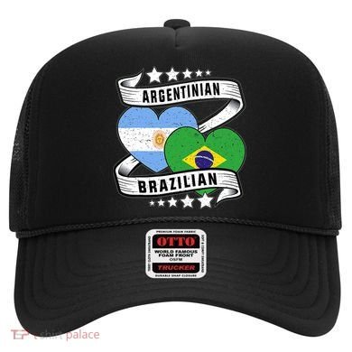Half Argentinian Half Brazilian Argentina And Brazil Hat