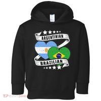 Half Argentinian Half Brazilian Argentina And Brazil Toddler Hoodie thumb 0