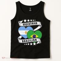 Half Argentinian Half Brazilian Argentina And Brazil Tank Top thumb 2