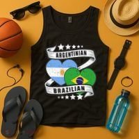Half Argentinian Half Brazilian Argentina And Brazil Tank Top thumb 4