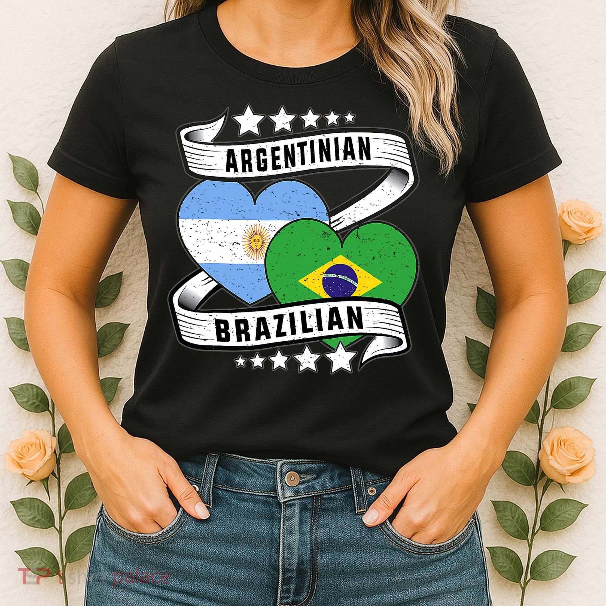 Half Argentinian Half Brazilian Argentina And Brazil Women's T-Shirt