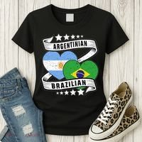 Half Argentinian Half Brazilian Argentina And Brazil Women's T-Shirt thumb 3