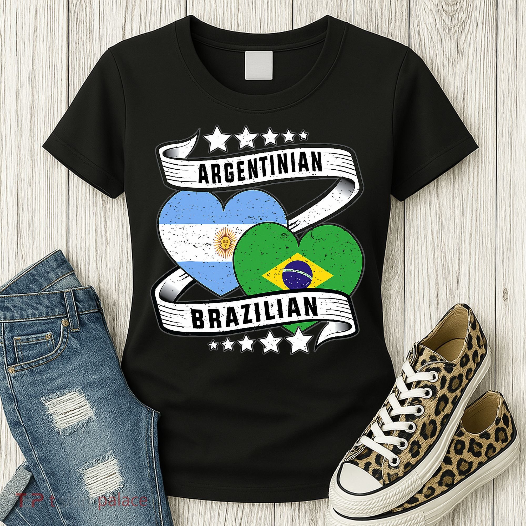 Half Argentinian Half Brazilian Argentina And Brazil Women's T-Shirt