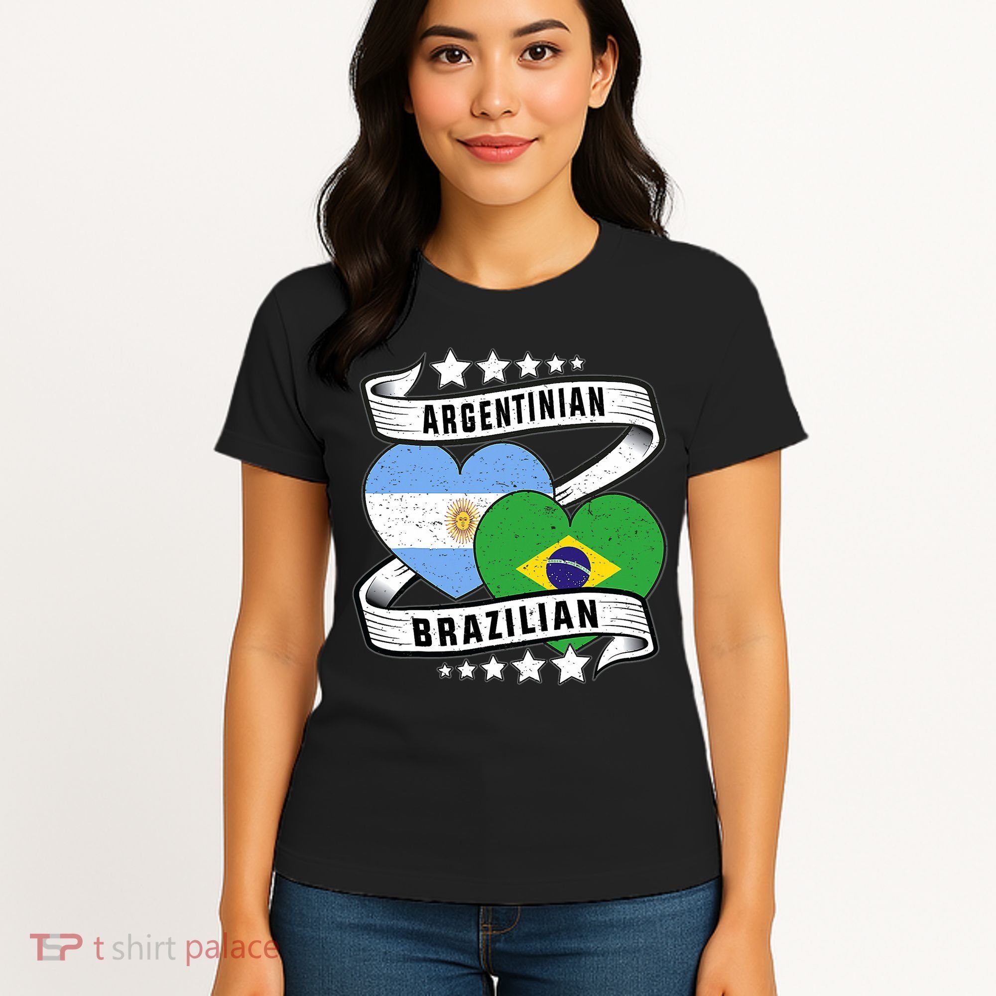Half Argentinian Half Brazilian Argentina And Brazil Women's T-Shirt
