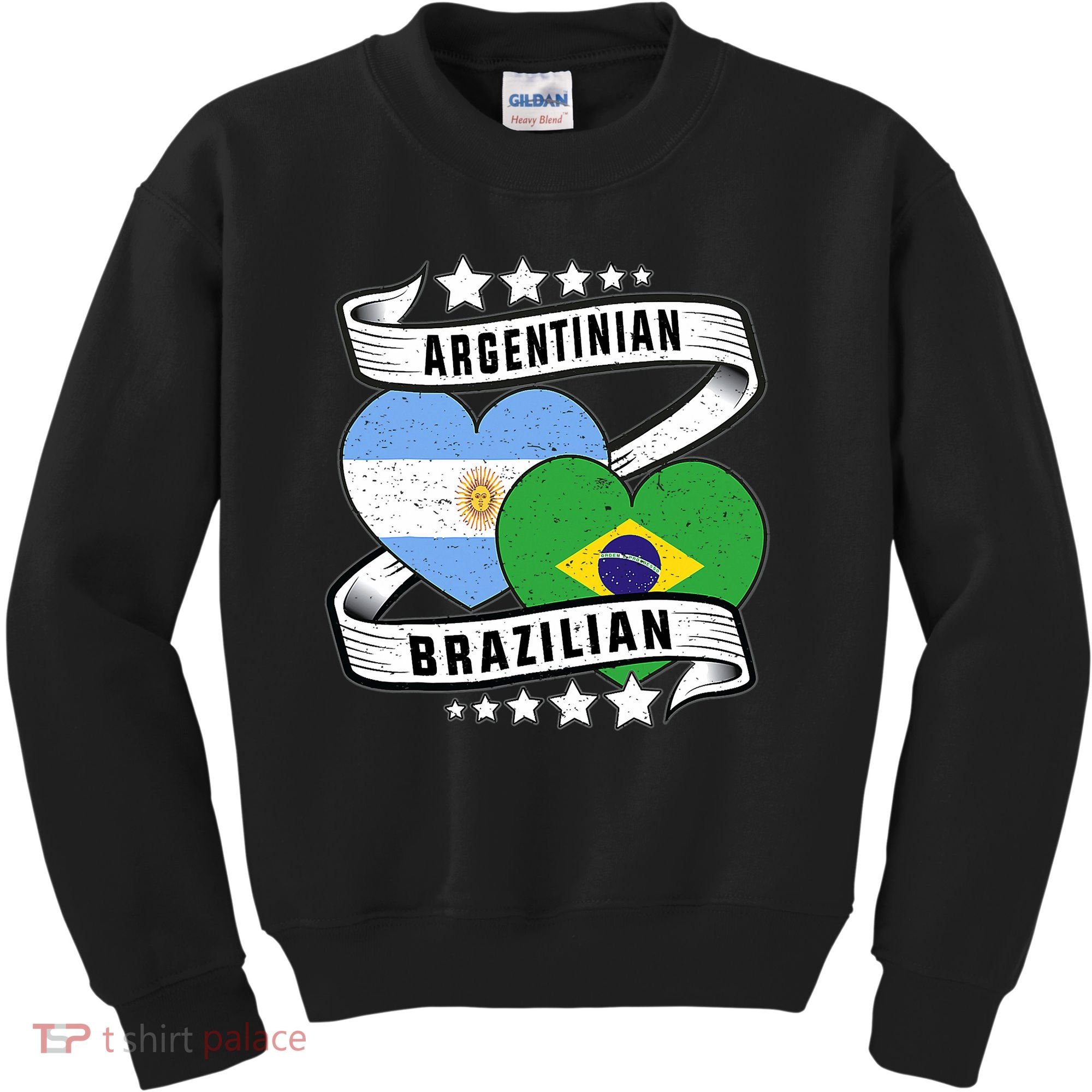 Half Argentinian Half Brazilian Argentina And Brazil Kids Sweatshirt