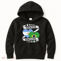 Half Argentinian Half Brazilian Argentina And Brazil Kids Hoodie thumb 0