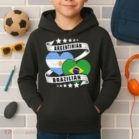 Half Argentinian Half Brazilian Argentina And Brazil Kids Hoodie thumb 2