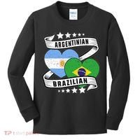 Half Argentinian Half Brazilian Argentina And Brazil Kids Long Sleeve Shirt thumb 0