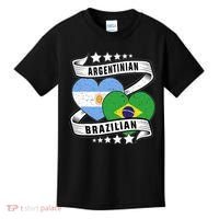Half Argentinian Half Brazilian Argentina And Brazil Kids T-Shirt thumb 0