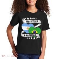 Half Argentinian Half Brazilian Argentina And Brazil Kids T-Shirt thumb 2