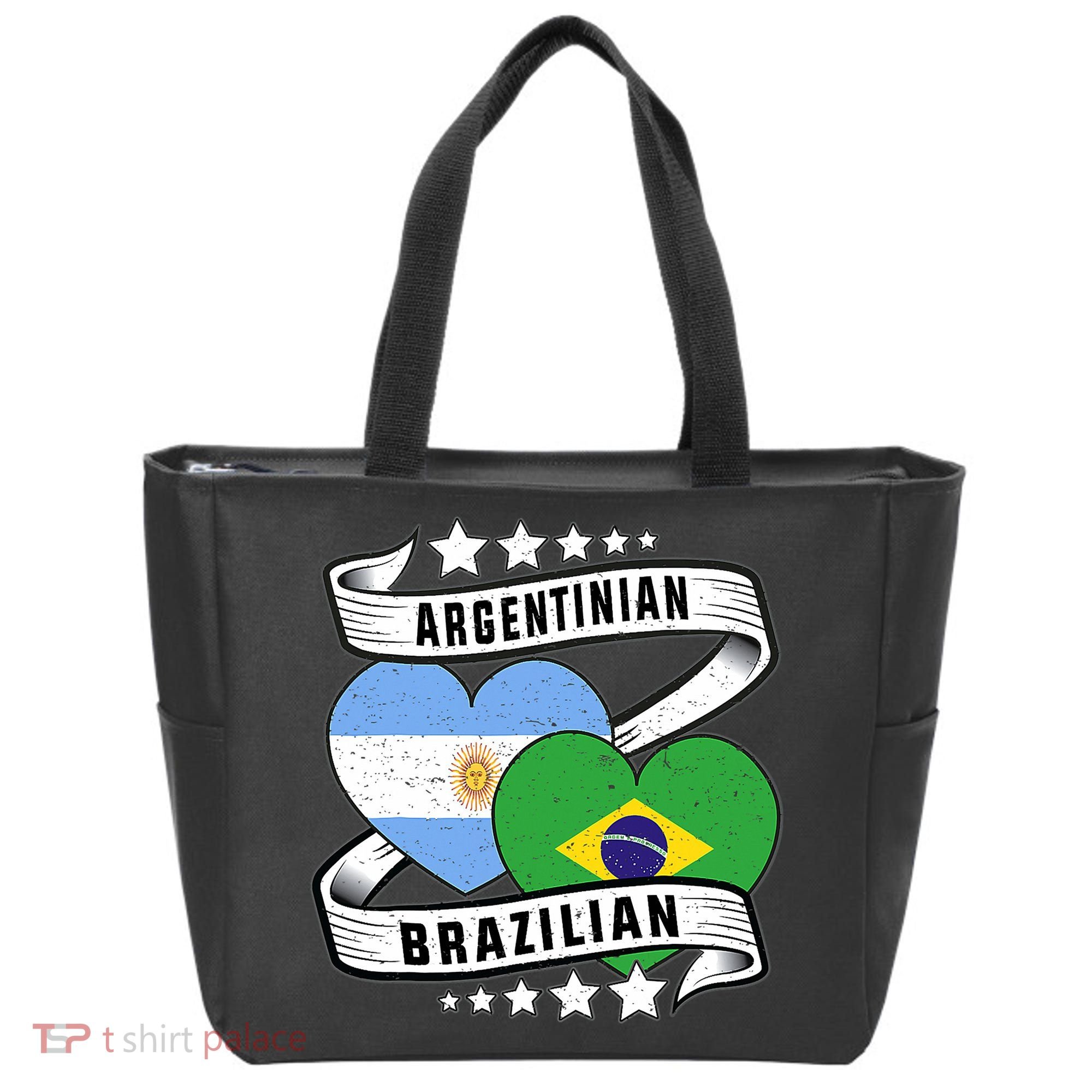Half Argentinian Half Brazilian Argentina And Brazil Tote Bag