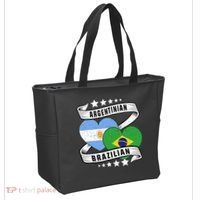 Half Argentinian Half Brazilian Argentina And Brazil Tote Bag thumb 2