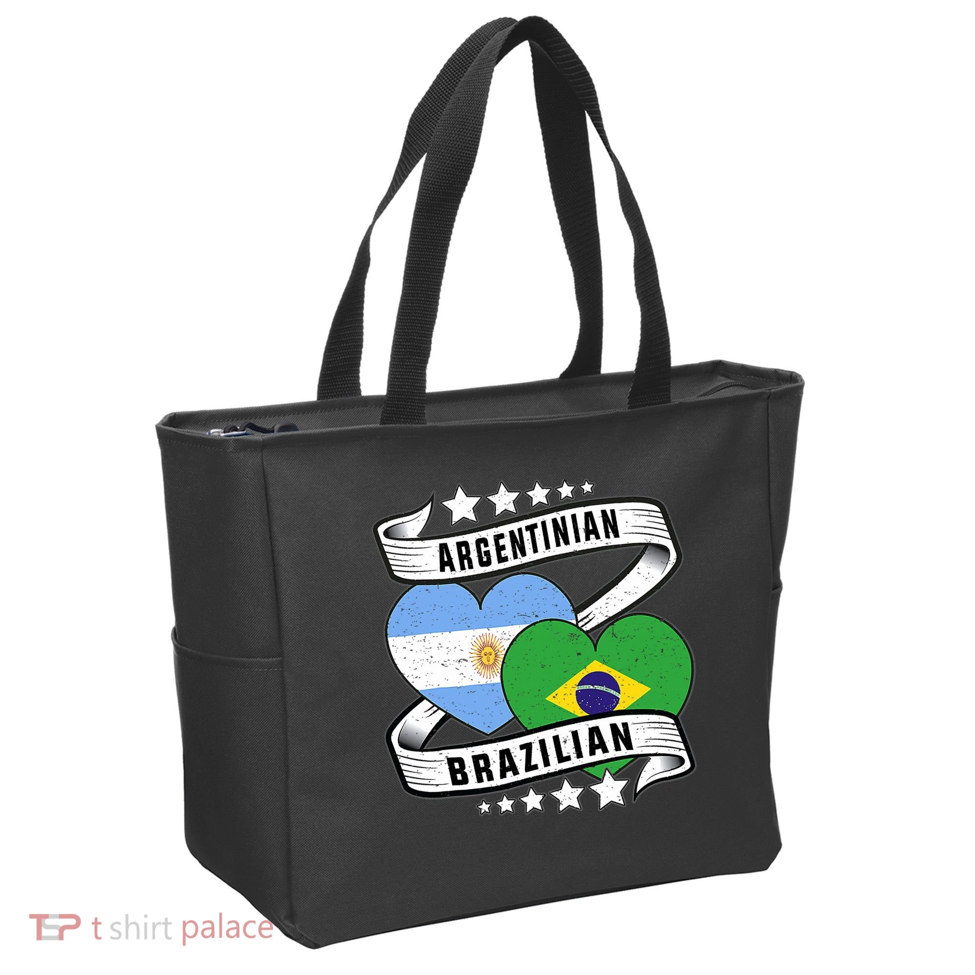 Half Argentinian Half Brazilian Argentina And Brazil Tote Bag