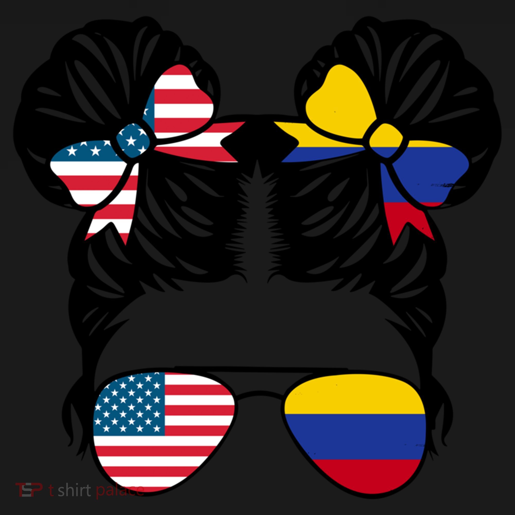 Half American Half Colombian Usa Colombian Flag Patriot Gift Women's Hoodie