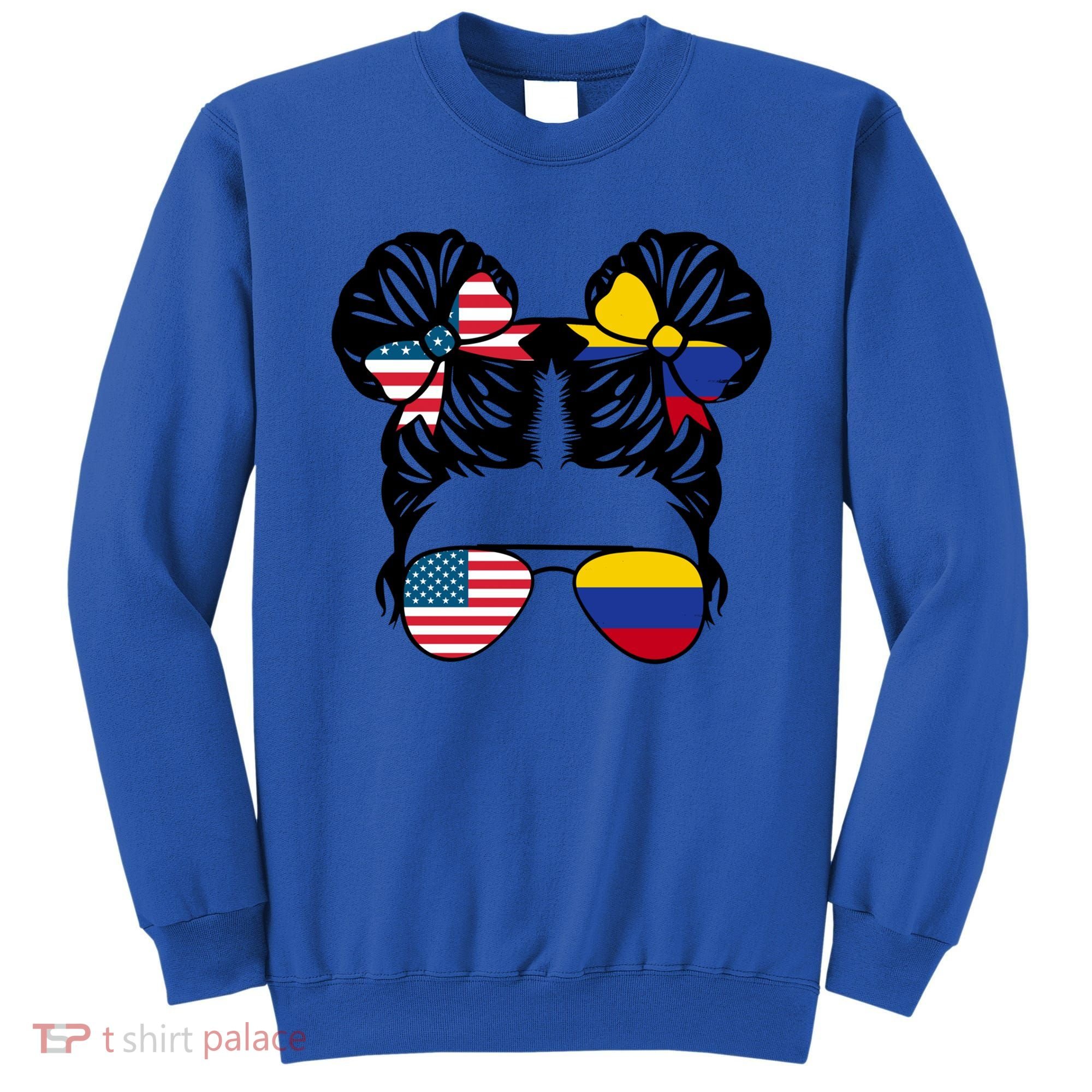 Half American Half Colombian Usa Colombian Flag Patriot Gift Sweatshirt