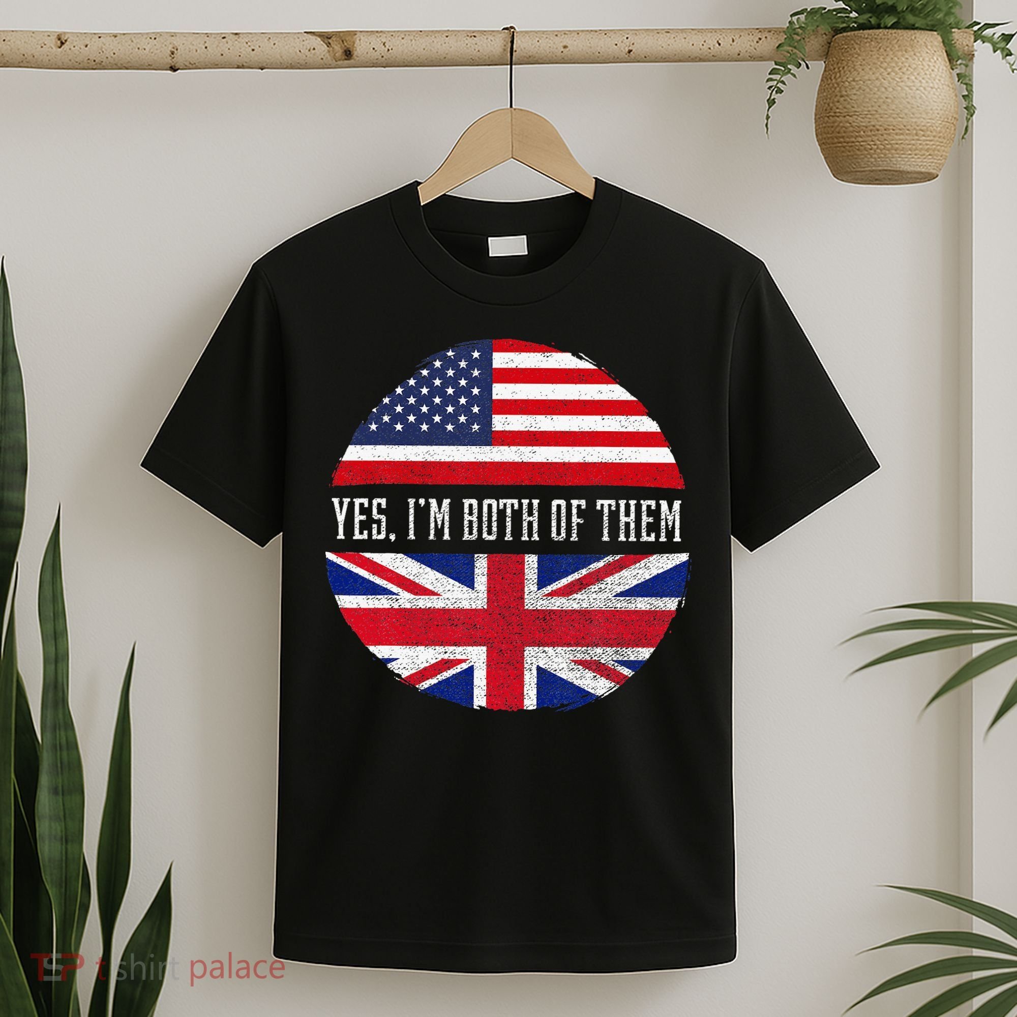 Half American Half British Usa Flag United Kingdom Heritage T-Shirt