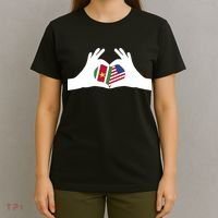Half American Half Surinamese Suriname Heritage USA DNA Flag T-Shirt thumb 4