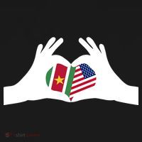 Half American Half Surinamese Suriname Heritage USA DNA Flag T-Shirt thumb 7