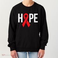 Hope Aids Hiv Red Ribbon Awareness Gift World Aids Day Women's Sweatshirt thumb 0