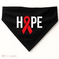 Hope Aids Hiv Red Ribbon Awareness Gift World Aids Day USA-Made Doggie Bandana thumb 0