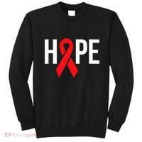 Hope Aids Hiv Red Ribbon Awareness Gift World Aids Day Sweatshirt thumb 0