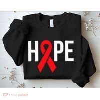 Hope Aids Hiv Red Ribbon Awareness Gift World Aids Day Sweatshirt thumb 2