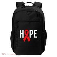 Hope Aids Hiv Red Ribbon Awareness Gift World Aids Day Backpack thumb 0