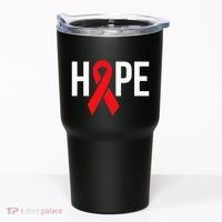 Hope Aids Hiv Red Ribbon Awareness Gift World Aids Day Tumbler thumb 0