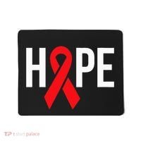 Hope Aids Hiv Red Ribbon Awareness Gift World Aids Day Mousepad thumb 0