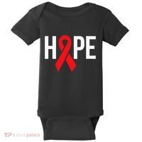 Hope Aids Hiv Red Ribbon Awareness Gift World Aids Day Baby Bodysuit thumb 0
