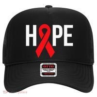 Hope Aids Hiv Red Ribbon Awareness Gift World Aids Day Hat thumb 0