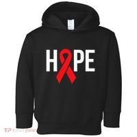 Hope Aids Hiv Red Ribbon Awareness Gift World Aids Day Toddler Hoodie thumb 0