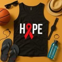 Hope Aids Hiv Red Ribbon Awareness Gift World Aids Day Tank Top thumb 4