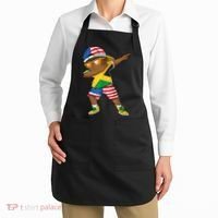 Half American Half Jamaican Boy Jamaica Flag Patriotic Apron thumb 2
