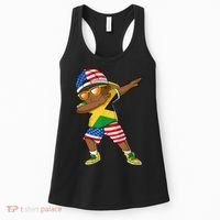 Half American Half Jamaican Boy Jamaica Flag Patriotic Women's Tank Top thumb 0